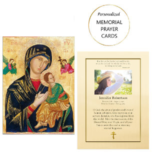 Placement Carte de prière funéraire Theotokos (Vierge Marie)