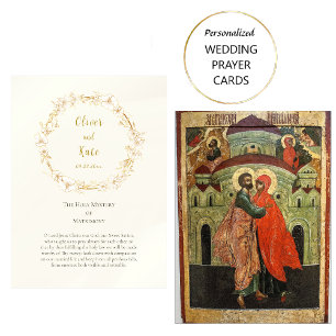 Placement Carte de prière Mariage orthodoxe