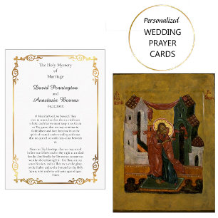 Placement Carte de prière Mariage orthodoxe minimaliste pour