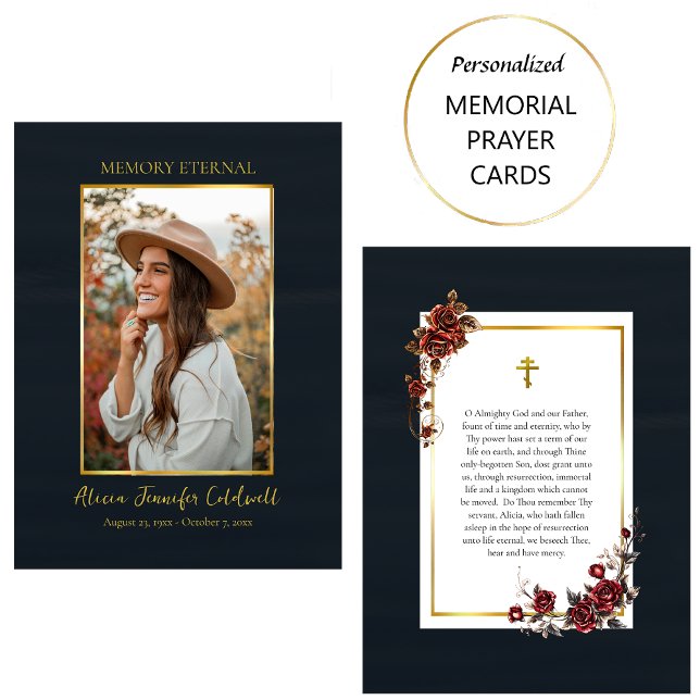 Placement Carte de prière orthodoxe Mémoire Photo éternelle (Créateur téléchargé)