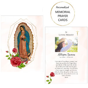 Placement Carte de prière photo mémorielle de Notre-Dame de
