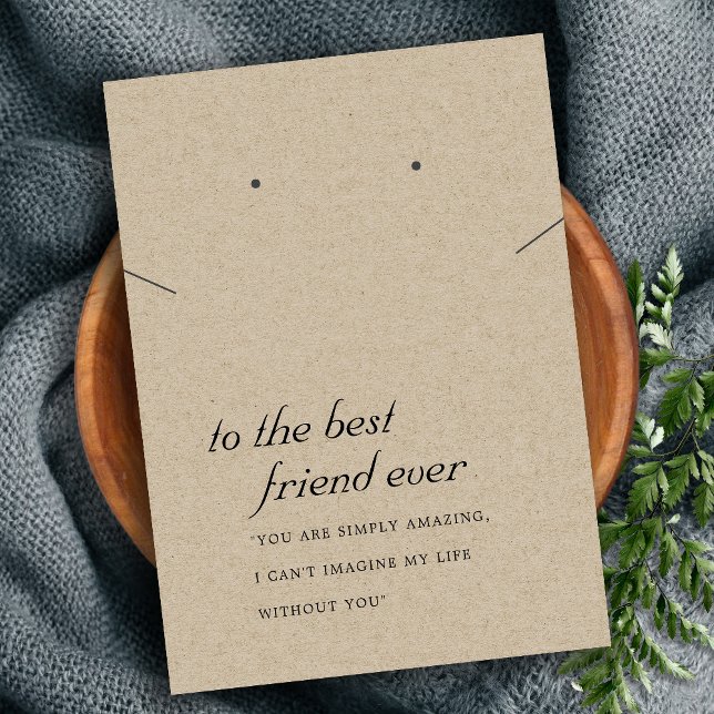 PLACEMENT CARTE DE REMORQUE DE CADEAU DE L'AMI KRAFT RUSTIQU (Créateur téléchargé)