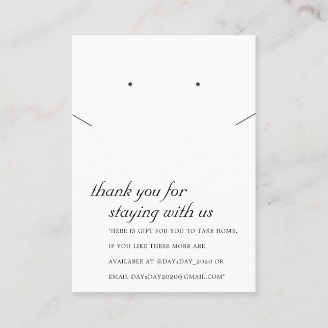 PLACEMENT CARTE DE REMORQUE EN MERCI NOIR ET BLANC (Devant)