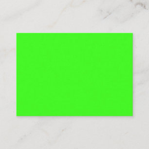 Placement Carte de Repas Plate Vert Néon – Personnalisable