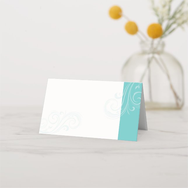 Placement Carte de siège Turquoise, Caroline Mariage (Devant)