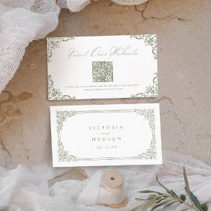 Placement Carte de site web Sage Green Vintage élégant code