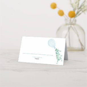 Placement Carte de table Baby Shower Ballon Bleu