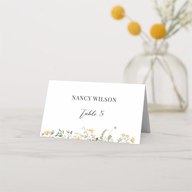 Placement Carte de table de Baby Shower de mariage Fleur des (Devant)