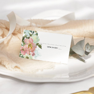 Placement Carte de table de mariage florale coquille d'oeuf