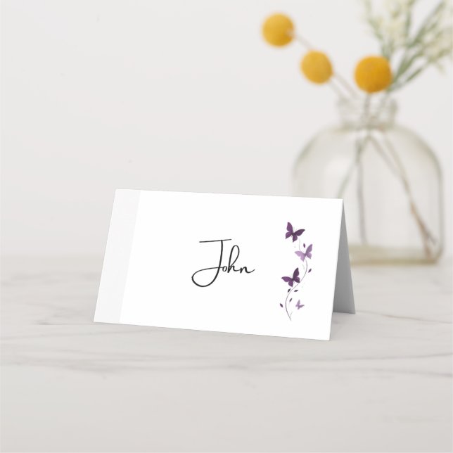Placement Carte de table élégante et douce (Devant)