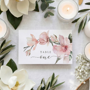 Placement Carte de Table Élégante Fleurs de Magnolia pour Ma