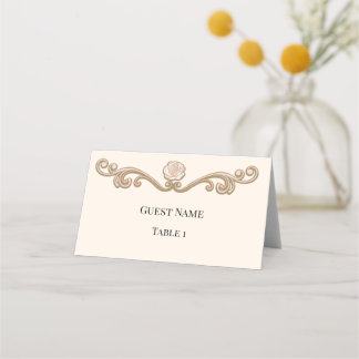 Placement Carte de table élégante pliée pour mariage