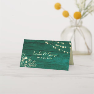 Placement Carte de table en bois rustique
