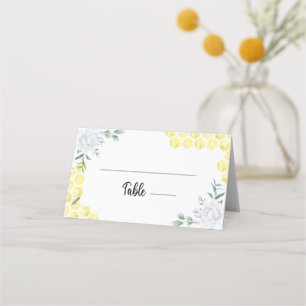 Placement Carte de table fleurie abeille