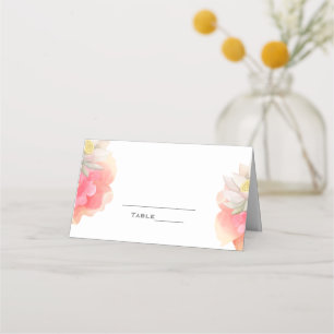 Placement Carte de Table Fleurie Fleurs de Pêcher Tropical p