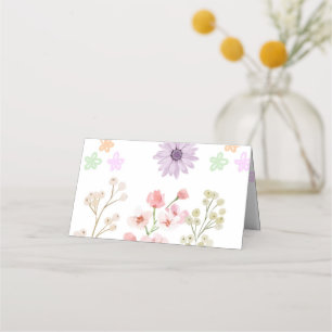 Placement Carte de table pliante papier à graines de fleurs