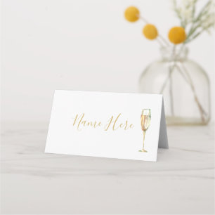 Placement Carte de table pliée en forme de verre à champagne