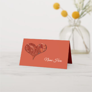 Placement Carte de table pliée Red Love