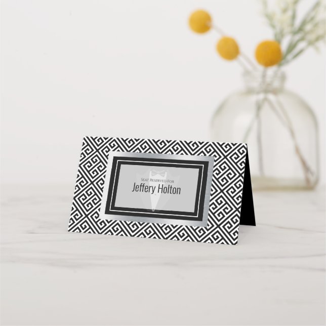 Placement Carte de table pour enterrement de vie de garçon (Devant)