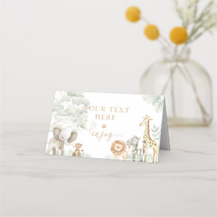 Placement Carte de table Safari Jungle Wild One