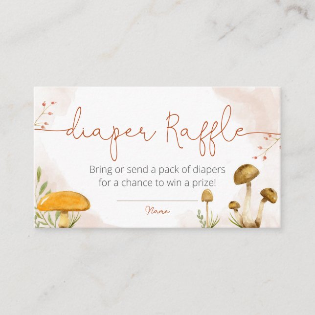 Placement Carte de tombola baby shower de bois (Devant)