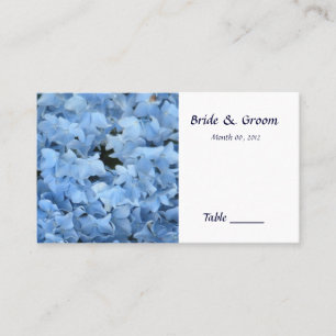 Placement Carte d'emplacement de table Blue Hydrangea