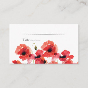 Placement Carte d'escorte Mariage de fleurs de pavot