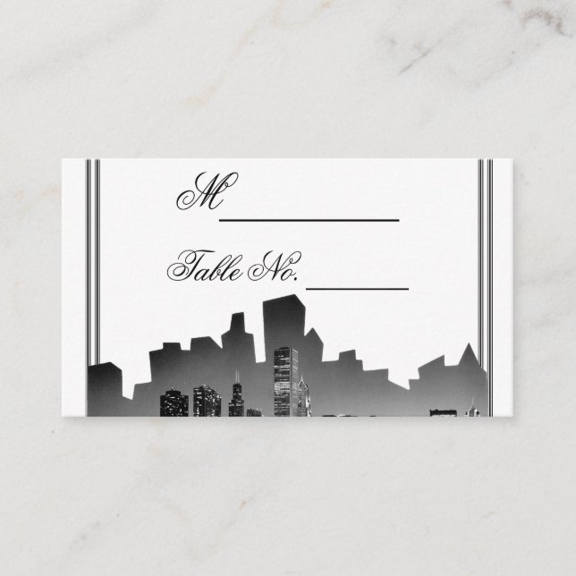 Placement Carte du lieu de mariage de Chicago (Devant)
