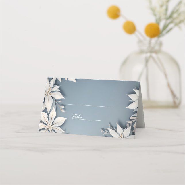 Placement carte du lieu de mariage d'hiver (Devant)