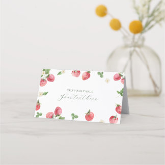 Placement Carte Étiquette de fraises Carte de place