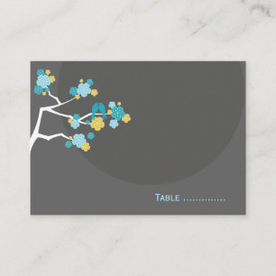 Placement Carte Inséparable Mariage de fleurs de cerisier bl