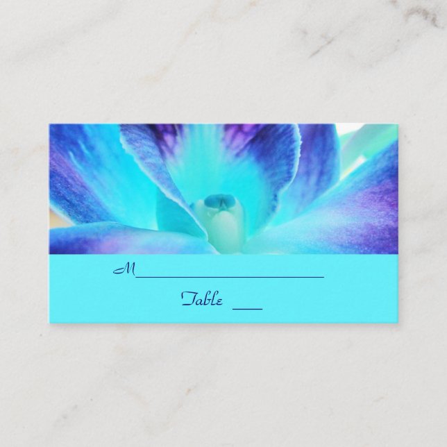 Placement Carte Mariage/Carte de visite Blue Orchid (Devant)