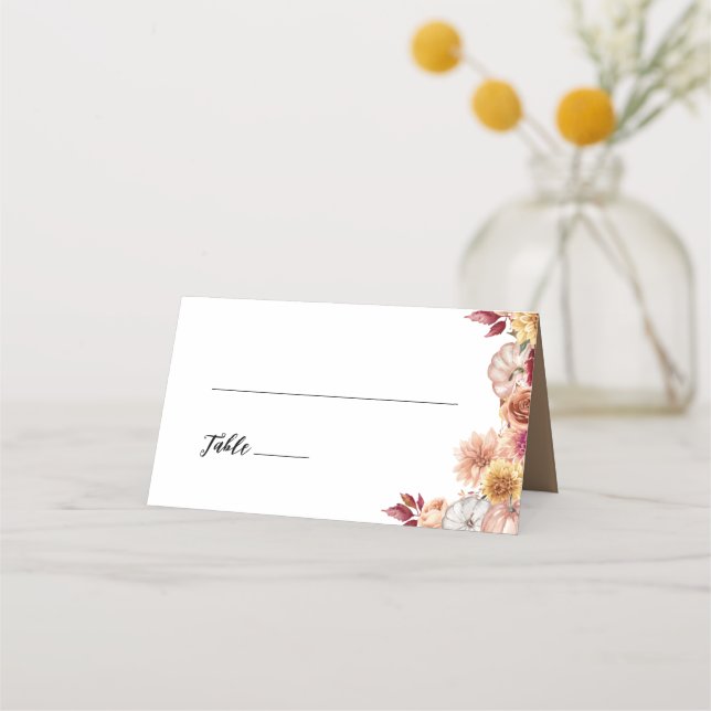 Placement Carte mariage de automne (Devant)