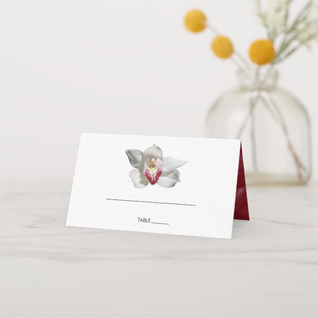 Placement Carte Mariage de l'orchidée blanche (Devant)