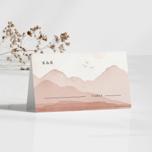 Placement Carte Mariage de paysage de la chaîne de montagnes