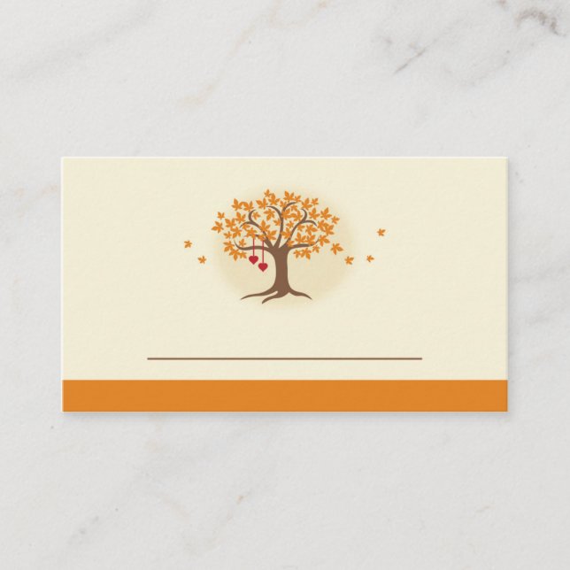 Placement Carte Place de l'arbre automnal (Devant)
