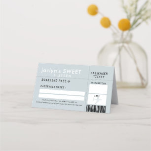 Placement Carte Place Escort de billets Silver Grey Airline