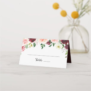Placement Carte Place Mariage Floral de printemps de Bourgog