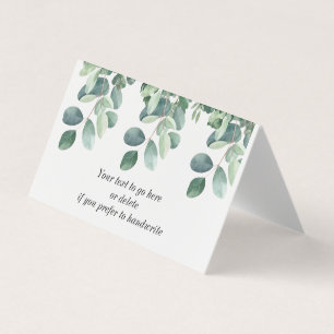 Placement de table feuille de l'eucalyptus à gauch