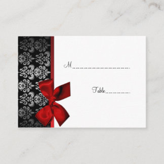 Placement Elégante carte de place de table Damask