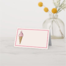 Étiquettes de carte de place - Glace Creative Part