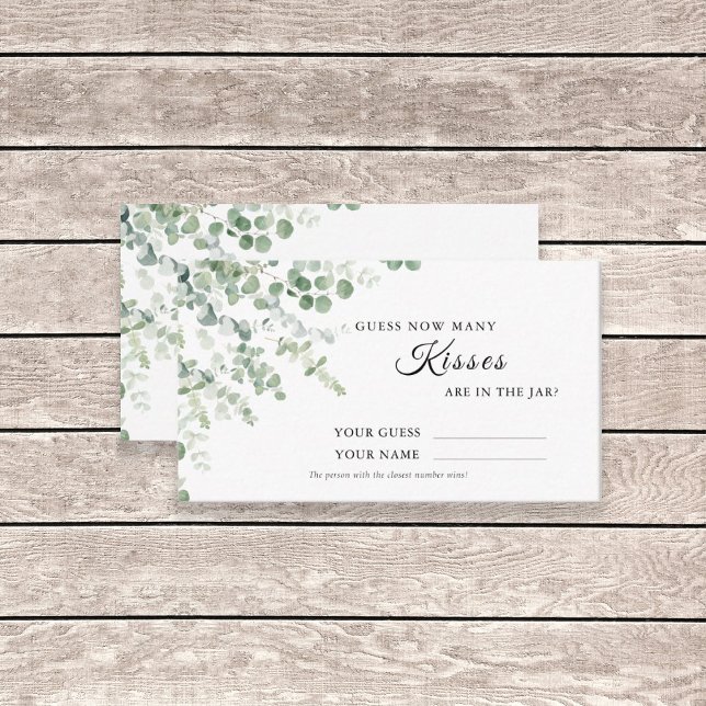 Placement Eucalyptus Combien de baisers Douche Carte de jeu (Créateur téléchargé)