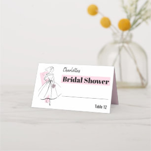 Placement Fashion Bride rose Fête des mariées carte de place