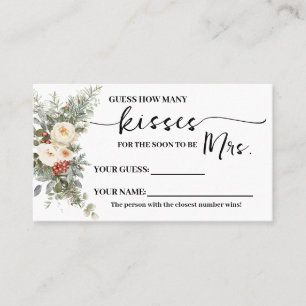 Placement Fleurs d'hiver Combien de baisers pour Mme Carte d