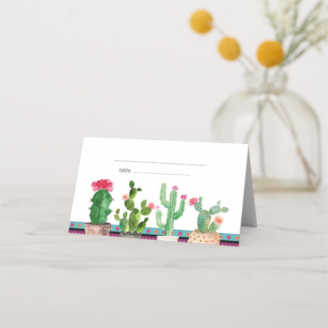Placement Floral Fiesta Cactus Couples Carte de la place de  (Devant)