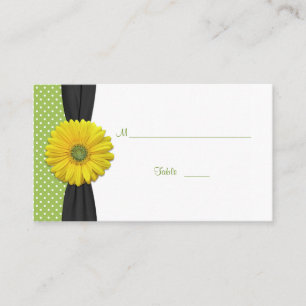 Placement Gerbera Jaune Daisy Occasion spéciale Carte de lie