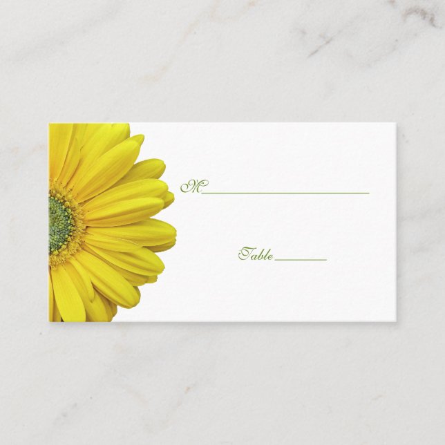 Placement Gerbera Jaune Daisy Occasion spéciale Carte de lie (Devant)