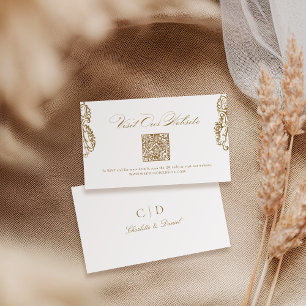 Placement Gold Vintage Classic Script code QR Carte de site