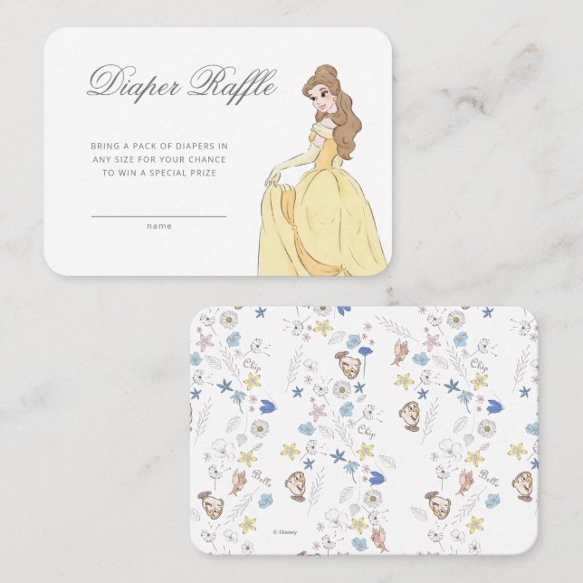 Placement La beauté et la bête | Carte d'insertion de feuill (Devant / Derrière)