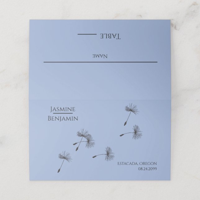 Placement Mariage de Dandelion Whimsical Place / Carte d'esc (Extérieur déplié)